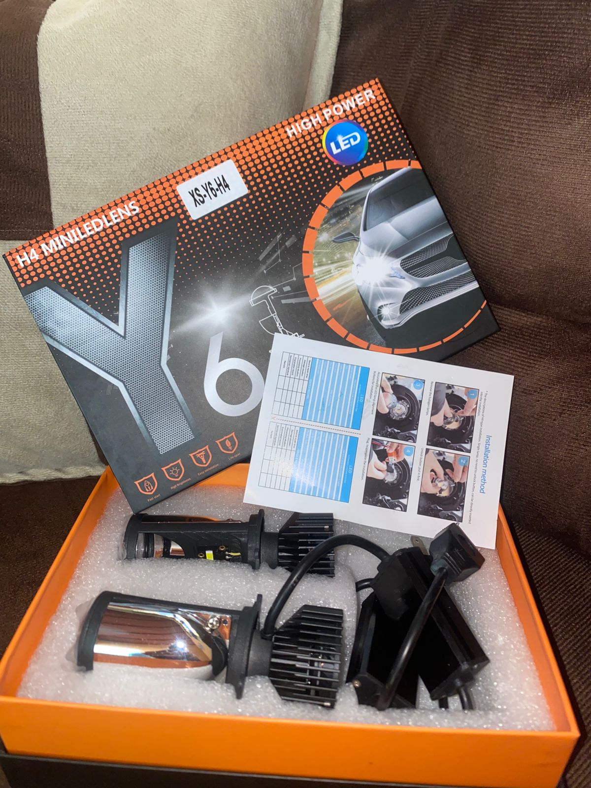 LED LUPA Y6 ALTA Y BAJA BASE H4